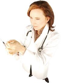 Doctor giving needle L102 Doctor giving needle L102